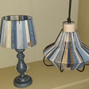 Hangende denimlamp